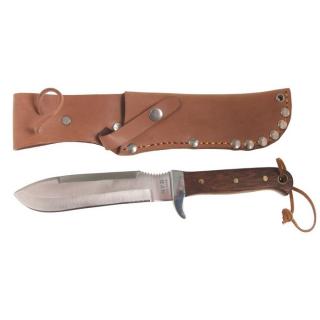 BW Paratrooper Knife Wooden Handle &  Leather Sheath